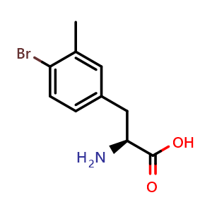 Chemical structure of 4-Bromo-3-methyl-L-phenylalanine , CAS 1269966-59-7, AChemBlock Y234607