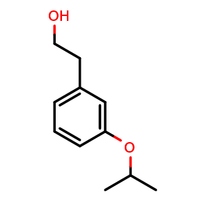 Chemical structure of 3-Isopropoxyphenethyl alcohol , CAS 842123-79-9, AChemBlock Y234643