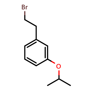 Chemical structure of 3-Isopropoxyphenethyl bromide , CAS 1343707-65-2, AChemBlock Y234644