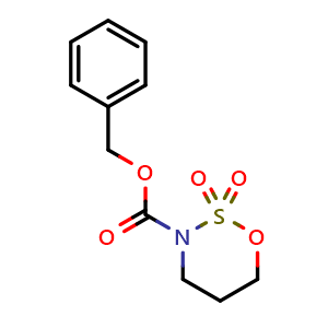 Chemical structure of N-Cbz-1,2,3-oxathiazinane 2,2-dioxide , CAS 1396762-51-8, AChemBlock Y234649