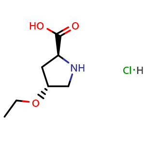 Chemical structure of (4R)-4-Ethoxy-L-proline hydrochloride , CAS 2255321-86-7, AChemBlock Y234651