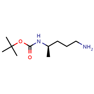 Chemical structure of N4-Boc-(R)-pentane-1,4-diamine , CAS 2350400-92-7, AChemBlock Y234659