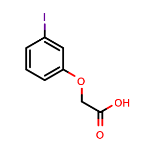 Chemical structure of 2-(3-Iodophenoxy)acetic acid , CAS 1878-93-9, AChemBlock Y234663