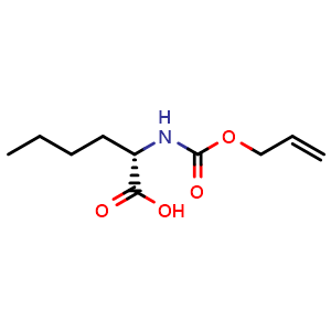 Chemical structure of N-Allyloxycarbonyl-L-norleucine , CAS 783371-62-0, AChemBlock Y234685