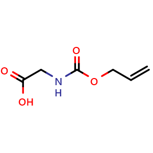 Chemical structure of N-Allyloxycarbonyl-glycine , CAS 90711-56-1, AChemBlock Y234702