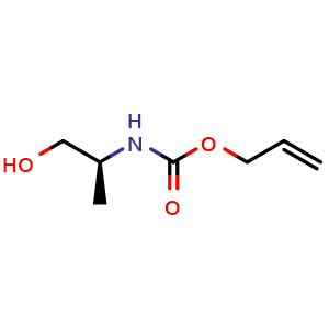 Chemical structure of N-Allyloxycarbonyl-(S)-2-aminopropan-1-ol , CAS 1567958-79-5, AChemBlock Y234719