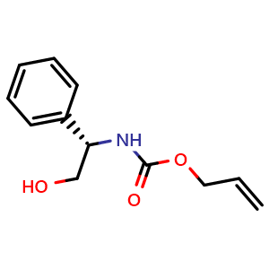 Chemical structure of N-Allyloxycarbonyl-2-phenylglycinol , CAS 1342380-49-7, AChemBlock Y234730