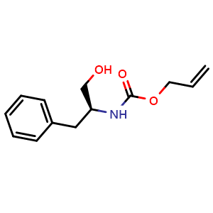 Chemical structure of N-Allyloxycarbonyl-L-phenylalaninol , CAS 154659-29-7, AChemBlock Y234732