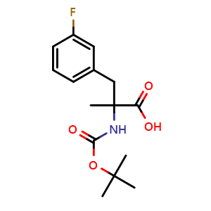 Chemical structure of N-Boc-3-fluoro-a-methyl-DL-phenylalanine , CAS 1690470-04-2, AChemBlock Y234746