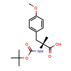Chemical structure of N-Boc-4-methoxy-a-methyl-D-phenylalanine , CAS 1286768-55-5, AChemBlock Y234790