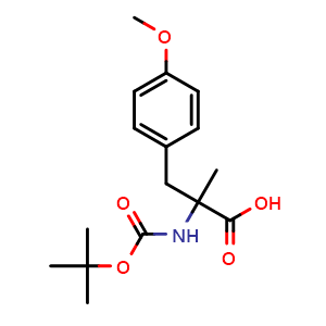 Chemical structure of N-Boc-4-methoxy-a-methyl-DL-phenylalanine , CAS 1654771-54-6, AChemBlock Y234792