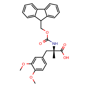 Chemical structure of N-Fmoc-3,4-dimethoxy-a-methyl-L-phenylalanine , CAS 2137081-57-1, AChemBlock Y234820
