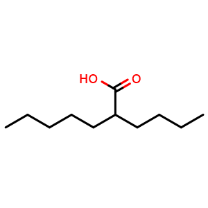 Chemical structure of 2-Butylheptanoic acid , CAS 22058-70-4, AChemBlock Y234830