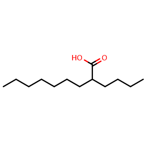 Chemical structure of 2-Butylnonanoic acid , CAS 19480-29-6, AChemBlock Y234832