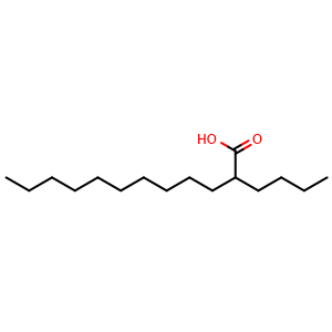 Chemical structure of 2-Butyldodecanoic acid , CAS 25354-95-4, AChemBlock Y234834