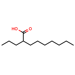 Chemical structure of 2-Propylnonanoic acid , CAS 65185-82-2, AChemBlock Y234836
