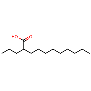 Chemical structure of 2-Propylundecanoic acid , CAS 804444-68-6, AChemBlock Y234838