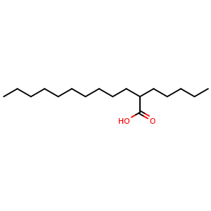 Chemical structure of 2-Pentyldodecanoic acid , CAS 84426-34-6, AChemBlock Y234845