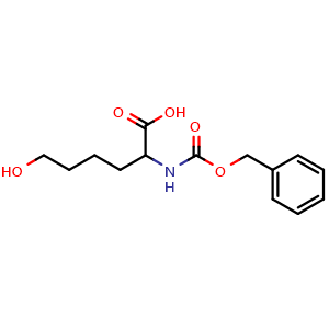 Chemical structure of N-Cbz-6-hydroxy-DL-norleucine , CAS 32245-65-1, AChemBlock Y234848
