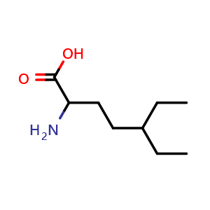 Chemical structure of 2-Amino-5-ethyl-heptanoic acid , CAS 1091619-60-1, AChemBlock Y234881