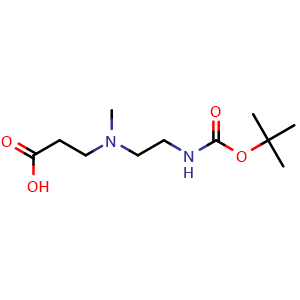Chemical structure of N-[(2-N-Boc-aminoethyl)]-N-methyl-b-alanine , CAS 1801290-05-0, AChemBlock Y234889