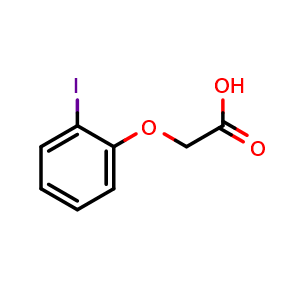 Chemical structure of 2-(2-Iodophenoxy)acetic acid , CAS 1878-92-8, AChemBlock Y234898