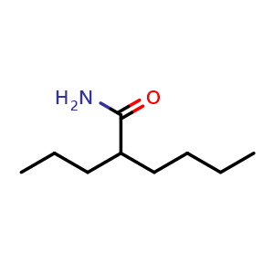 Chemical structure of 2-Propyl-hexanamide , CAS 861311-71-9, AChemBlock Y234921