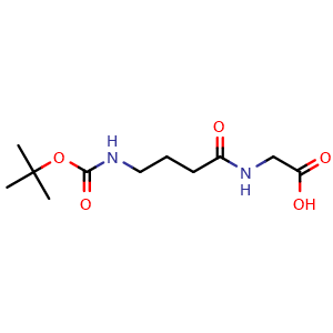Chemical structure of (4-Boc-aminobutanoyl)glycine , CAS 111819-22-8, AChemBlock Y234936