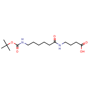Chemical structure of 4-(6-Boc-aminohexanamido)butanoic acid , CAS 1416720-56-3, AChemBlock Y234946