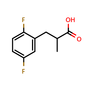 Chemical structure of 3-(2,5-Difluorophenyl)-2-methylpropanoic acid , CAS 167764-72-9, AChemBlock Y235011