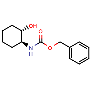 Chemical structure of (1S,2S)-2-(Cbz-amino)-cyclohexanol , CAS 198422-64-9, AChemBlock Y235014
