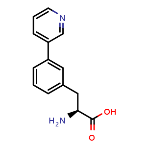 Chemical structure of 3-(3-Pyridinyl)-L-phenylalanine , CAS 1272751-90-2, AChemBlock Y235030