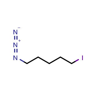 Chemical structure of 1-Azido-5-iodopentane , CAS 142523-71-5, AChemBlock Y235036