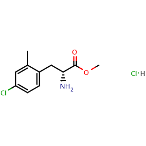 Chemical structure of 4-Chloro-2-methyl-D-phenylalanine methyl ester hydrochloride , CAS 1212826-73-7, AChemBlock Y235058