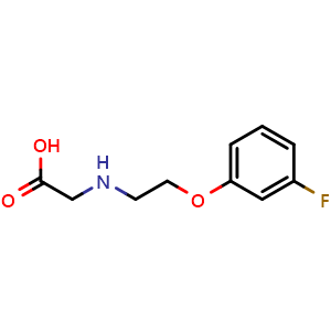 Chemical structure of N-[2-(3-Fluorophenoxy)ethyl]glycine , CAS 1267001-97-7, AChemBlock Y235078