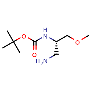 Chemical structure of N2-Boc-(S)-3-methoxypropane-1,2-diamine , CAS 1332856-12-8, AChemBlock Y235092