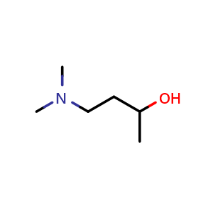 Chemical structure of 4-(Dimethylamino)-2-butanol , CAS 5867-64-1, AChemBlock Y235139