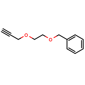 Chemical structure of 1-Benzyloxy-2-propargyloxy-ethane , CAS 219716-49-1, AChemBlock Y235140