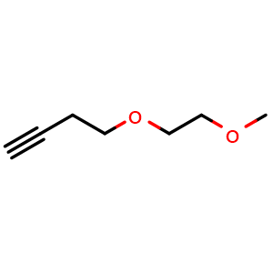 Chemical structure of 4-(2-Methoxyethoxy)-1-butyne , CAS 107114-20-5, AChemBlock Y235152