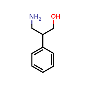 Chemical structure of 3-Amino-2-phenylpropan-1-ol , CAS 62247-39-6, AChemBlock Y235199
