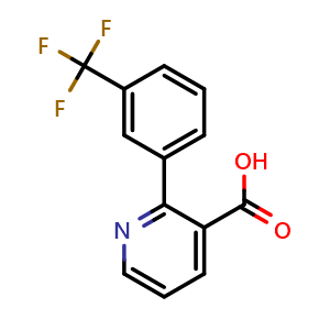 Chemical structure of 2-(3-Trifluoromethyl-phenyl)-3-pyridinecarboxylic acid , CAS 635325-17-6, AChemBlock Y235207