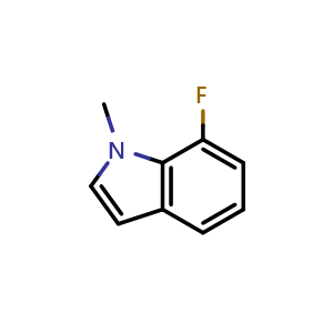 Chemical structure of 7-Fluoro-1-methyl-indole , CAS 1146637-25-3, AChemBlock Y235213