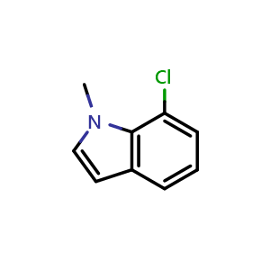 Chemical structure of 7-Chloro-1-methyl-indole , CAS 620175-78-2, AChemBlock Y235214