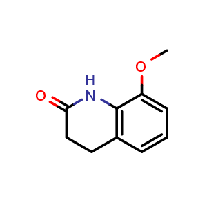Chemical structure of 8-Methoxy-3,4-dihydro-2(1H)-quinolinone , CAS 53899-19-7, AChemBlock Y235216