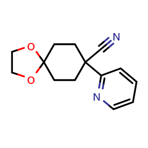 8-(Pyridin-2-yl)-1,4-dioxaspiro[4.5]decane-8-carbonitrile