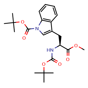 Chemical structure of N,1-bis-Boc-L-tryptophan methyl ester , CAS 96238-68-5, AChemBlock Y235238