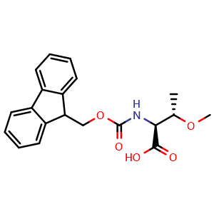 Chemical structure of N-Fmoc-(2S,3S)-2-amino-3-methoxybutanoic acid , CAS 1279029-70-7, AChemBlock Y235240