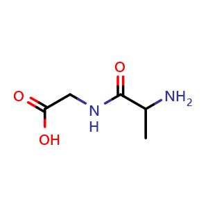 Chemical structure of DL-Alanyl-glycine , CAS 1188-01-8, AChemBlock Y235259