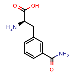 Chemical structure of 3-Aminocarbonyl-D-phenylalanine , CAS 1217747-36-8, AChemBlock Y235266