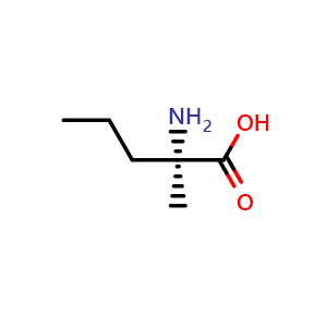 Chemical structure of 2-Methyl-D-norvaline , CAS 110916-84-2, AChemBlock Y235271
